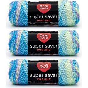 Red Heart Super Saver Pooling Yarn 3 Pack-Stillwater - 1 of 3