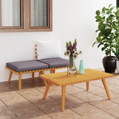 vidaXL Garden Lounge Set Dark Grey, White