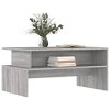 vidaXL Modern Gray Sonoma Engineered Wood Coffee Table with Sturdy Tabletop & Ample Storage - 3 of 4