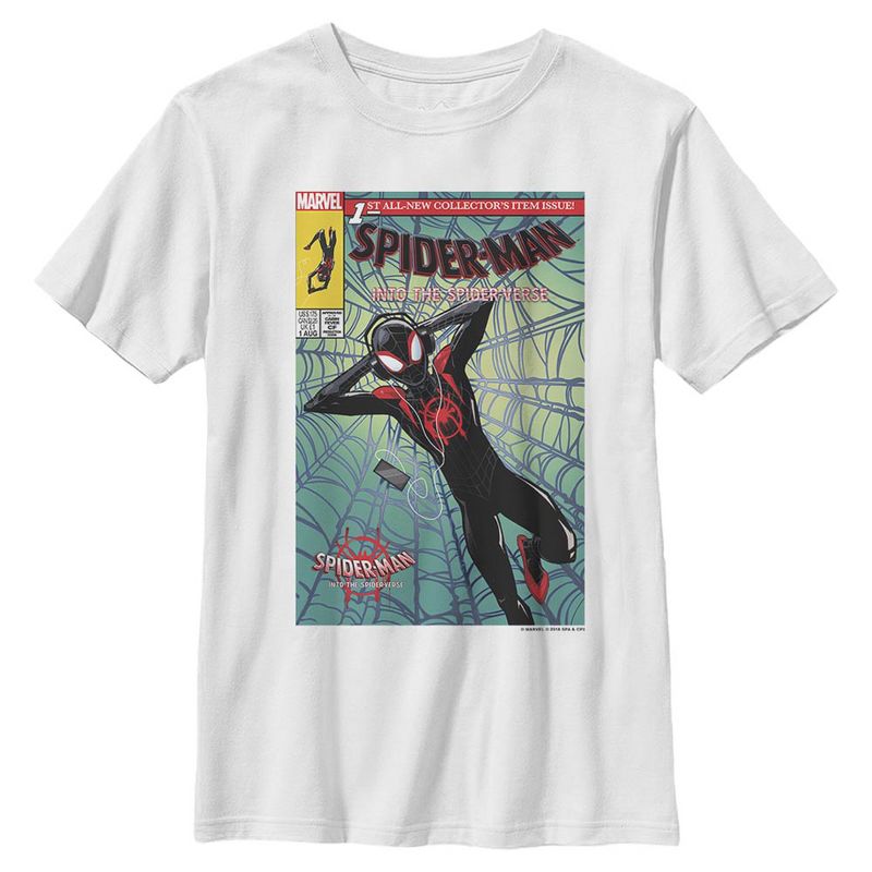 Boy's Marvel Spider-Man: Into the Spider-Verse Comic Cover T-Shirt, 1 of 5