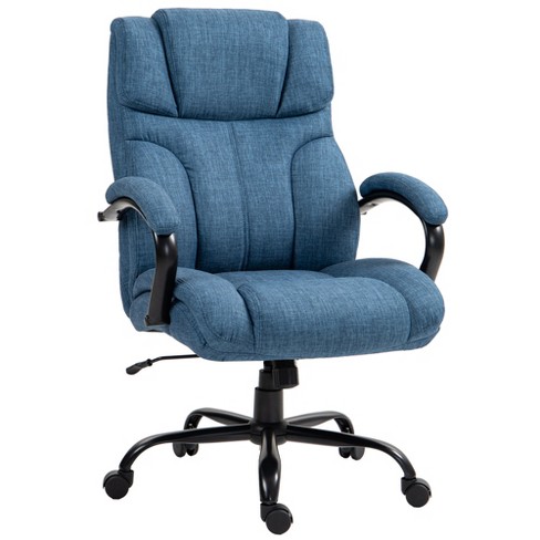 Vinsetto 500lbs Big And Tall Office Chair With Wide Seat Executive Computer Chair With Adjustable Height Swivel Wheels And Linen Finish Target