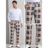 Lars Amadeus Men's Plaid Flat Front Business Dress Suit Pants - image 4 of 4