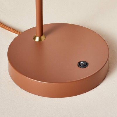 Terracotta Adjustable Metal Task Lamp with USB Port