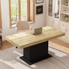 FUFU&GAGA Adjustable Width Rectangle Writing Desk Office Desk - 2 of 4
