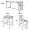 NicBex Dining Room Table Set Morden Kitchen Table with 3 Storage Shelves, 2 Upholstered Chairs and 2 Stools for Dining Room - 2 of 4