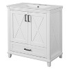 YOOCOZZ  24 & 30 Inch Bathroom Vanity with Single Sink, Solid Wood Frame + MDF, 2 Soft-Close Doors, 1 Divided Drawer, Dual Storage Shelves - 4 of 4