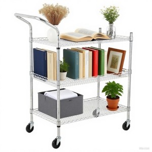 Utility Rolling Cart with Wheels, 1500LBS Capacity Heavy Duty Metal Tool Utility Cart with Adjustable Shelves and Handle - 1 of 4