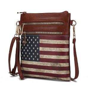 MKF Collection Genesis Printed Flag Vegan Leather Women’s Crossbody Bag by Mia K - 1 of 4