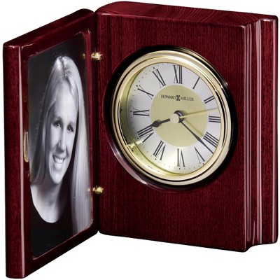 Howard Miller 645497 Howard Miller Portrait Book Tabletop Clock 645497 Rosewood