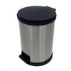 Chery Life 1.5 Gallon Trash Can, Plastic Round Step Bathroom Trash Can, Silver - 2 of 4