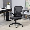 VYNXARIA Mid-Back Mesh Office Chair with Lumbar Support & Adjustable Flip-Up Arms - Black - 2 of 4