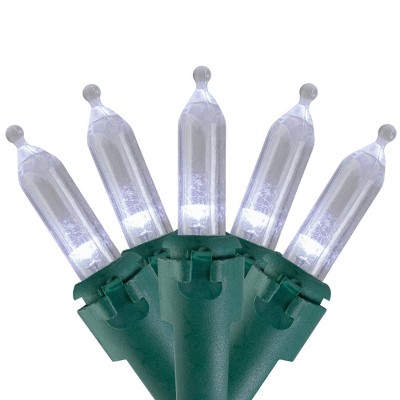 Northlight 50ct LED Mini Christmas Lights White - 16.25' Green Wire