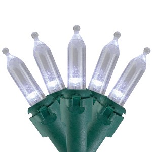 Northlight 50ct LED Mini Christmas Lights White - 16.25' Green Wire - 1 of 3
