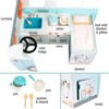 SVAN Wooden Play Camper Van Toy Playset w Steering Wheel, Kitchen, Bed, Pillow, Pretend Shower, Curtains - Great for Kids Pretend Play & Imagination - 4 of 4