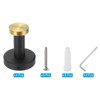 Unique Bargains 304 Stainless Steel Bathroom Wall Mounted Round Towel Hooks - 3 of 4