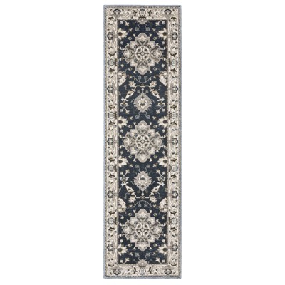 Oriental Weavers Ellington ELL08 Blue/ Beige Indoor Area Rug - 2'3" x 7'6"