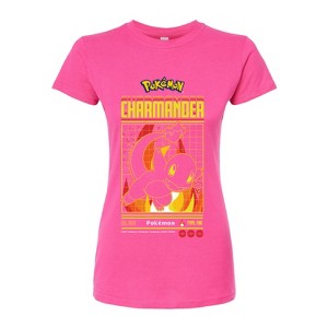 Women's - Pokémon - Charmander Retro Gamer Fitted Graphic T-Shirt - 1 of 3