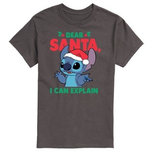 Men's - Lilo and Stitch - Dear Santa I Can Explain Short Sleeve Graphic T-Shirt - 1 of 4