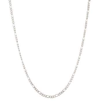 Men's Stainless Steel Figaro Chain Necklace (4.5mm) - Silver (30