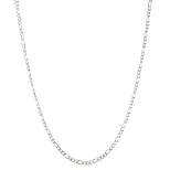 Men's Stainless Steel Figaro Chain Necklace (3mm) - Silver (24")