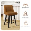 Dyonery 26" Bar Stools Set of 2/3, Modern PU Leather Counter Height Stools with Metal Legs & Footrest, Armless Chairs with Back for Kitchen - 2 of 4
