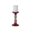 Rustic Red Candle Holder Set of 3 – 12.5" Tall Decorative Set by Melrose - 4 of 4