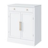 TIRAMISUBEST White Modern Kitchen Pantry Cabinet with Storage, Freestanding Buffet for Dining Room or Entryway - 3 of 4