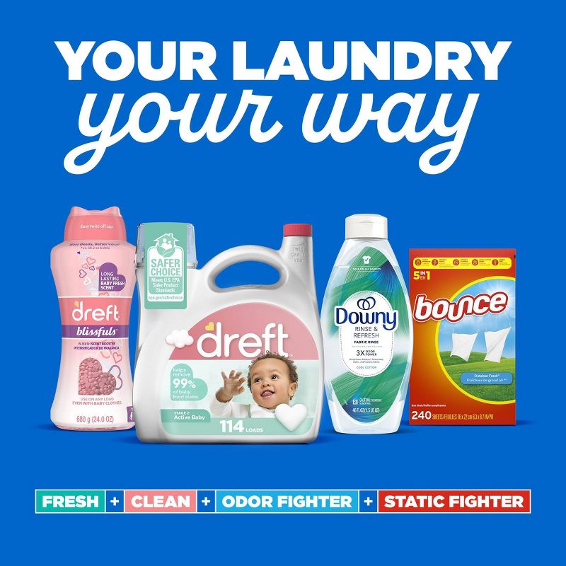 Dreft Active Baby Liquid Laundry Detergent HE Compatible , 4 of 14