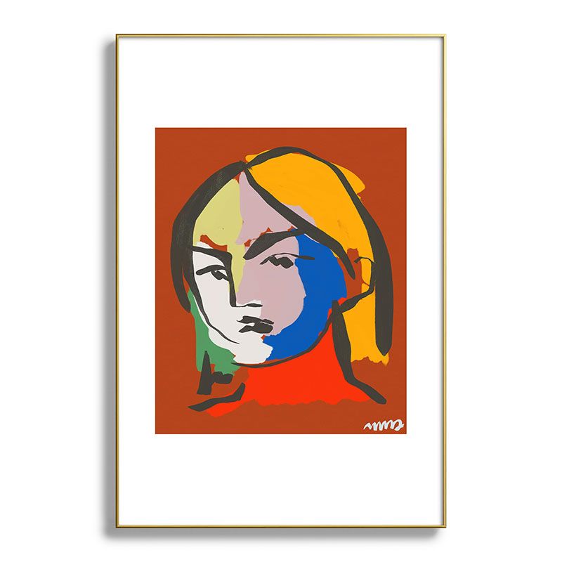 Marin Vaan Zaal Helene in Red Modern Female Metal Framed Art Print - Deny Designs, 1 of 5