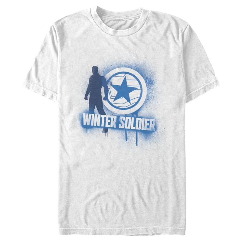 Men's Marvel The Falcon and the Winter Soldier Bucky Spray Paint T-Shirt, 1 of 6