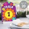 Big Dot of Happiness 60’s Hippie - 1960s Groovy Party Double-Sided 5 x 7 inches Cards - Table Numbers - 1-20 - 2 of 4