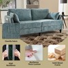 MOONMISS chenille 2-seater wood-legged sofa with LED light, USB charging port and storage bag Living room Bedroom Study room - 4 of 4