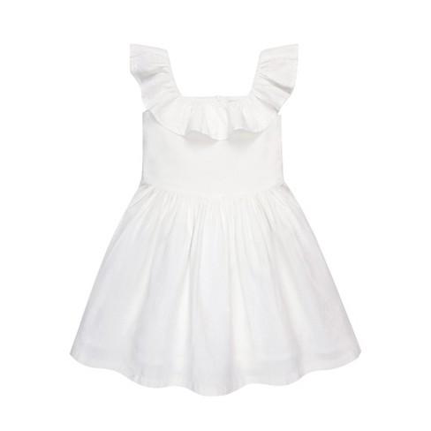 Girls white hot sale dress target