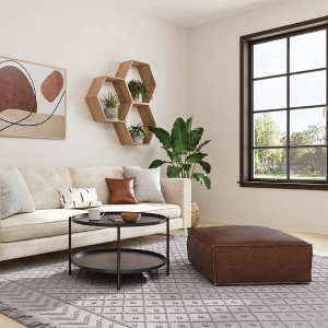 Wendal Large Square Coffee Table Pouf - WyndenHall - 1 of 4