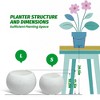 Spherical Self Watering Pots Plant Pots with Built-in Drainage & Water Level Monitor for Patio, Porch, Living Room, Home Office - 4 of 4