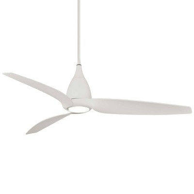 60" Minka Aire Tear Flat White LED Ceiling Fan