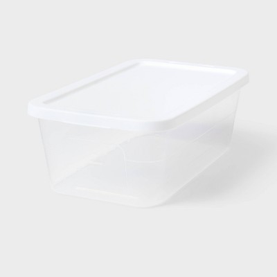 6qt Clear Storage Box White - Brightroom™