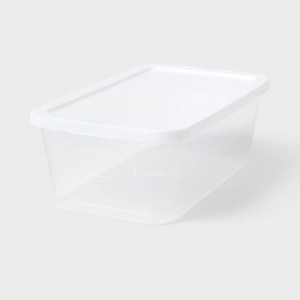 6qt Clear Storage Box White - Brightroom™ - 1 of 3
