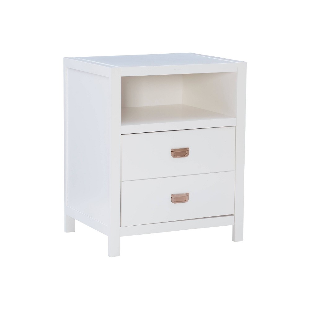 Photos - Coffee Table Linon Peggy Transitional End Table White  