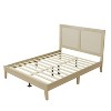NicBex Queen Size Wood Platform Bed Frame with Natural Rattan Headboard,Solid Wood Slats Support,Noise-Free,Easy Assembly,Natural - 3 of 4
