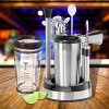 Oggi 8pc Compact Barware Set: Stainless Steel, Glass & Plastic, Hand Wash, Silver, 8 Pieces - image 4 of 4