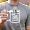 Son Nutrition Facts Mug, Birthday Gift (Non-Custom Only)| OrnamentallyYou - 3 of 4