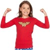 Intimo Girls' Wonder Woman Glitter Logo Pajama Set - 3 of 3