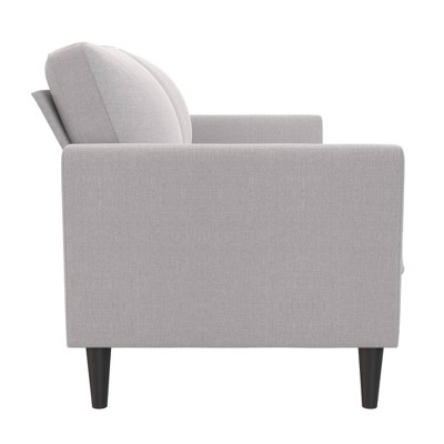 Light Gray Linen 67'' Wood Frame Pillow-Top Arm Sofa