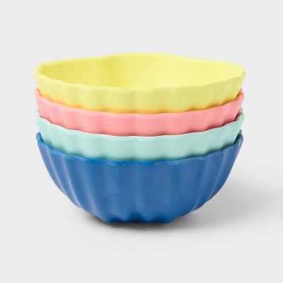 4pk 10 fl oz Shell Cereal Bowls - Sun Squad™