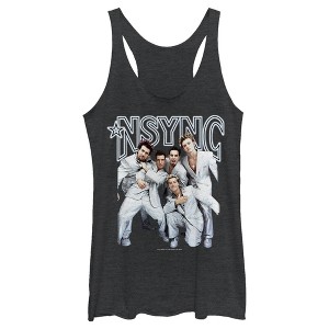 Women's NSYNC Iconic White Suits Racerback Tank Top - 1 of 4