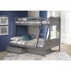 Donco Kids Louver Twin Over Full Antique Grey Bunkbed With Dual Underbed Dreawers - 3 of 3
