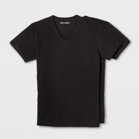 V Neck Tee in Black