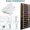 SEVOBAL 12 Layers Over The Door 36 Pair Shoes Hanging Shelf Storage Shoe Organizer with Hooks Wall Hanging for Living Room, White, 25.2"*8.78"*3.74" - 4 of 4
