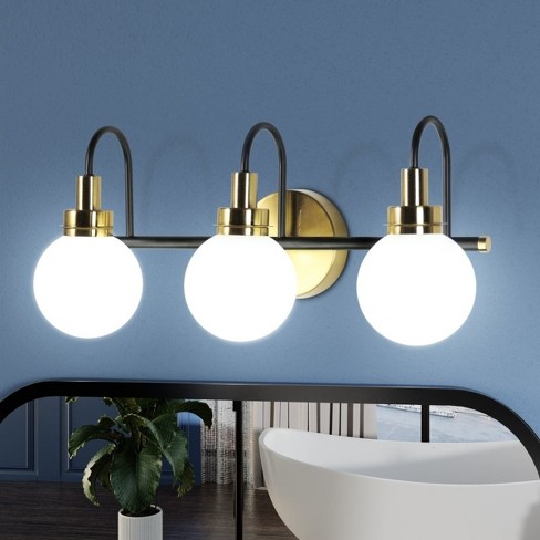 Exbriteusa Farmhouse Style 3-light Led Dimmable Bathroom Vanity Lights ...